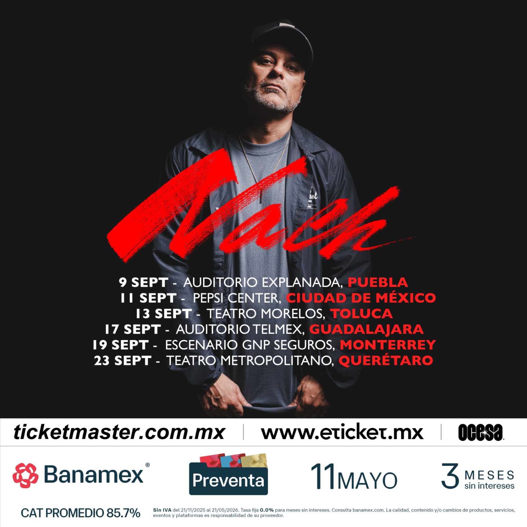 El maestro del rap regresa a México: Nach presenta Destino en una gira monumental