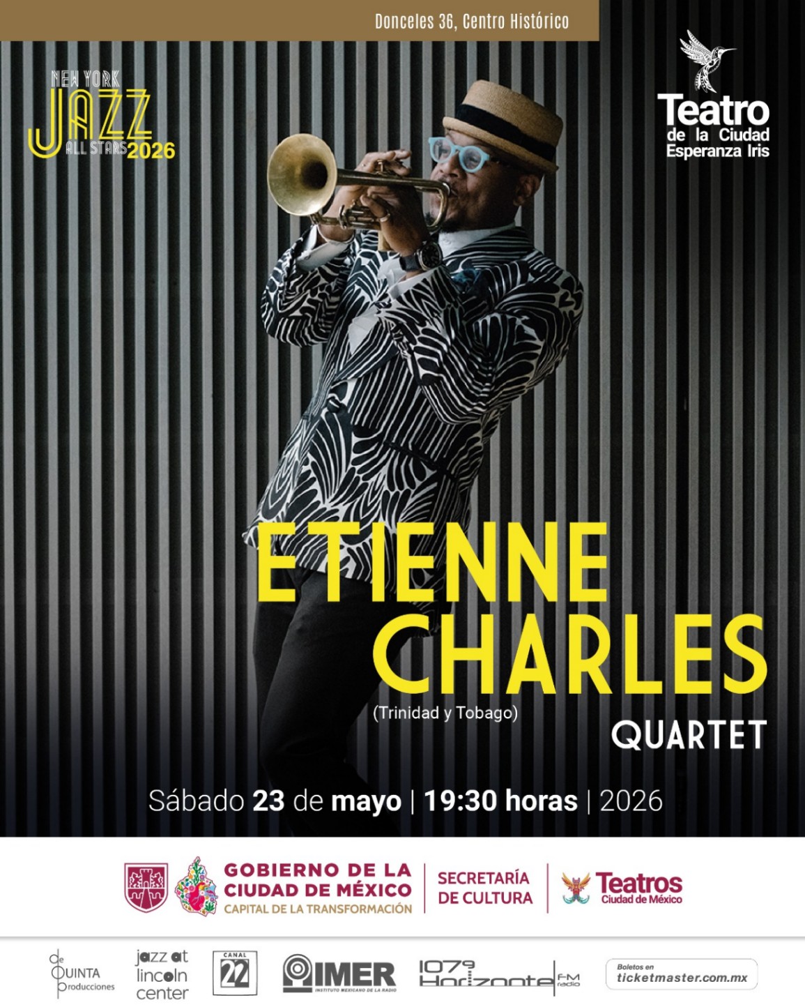 Ciclo de Jazz New York All Star 2026: Etienne Charles Quartet (Trinidad y Tobago)
