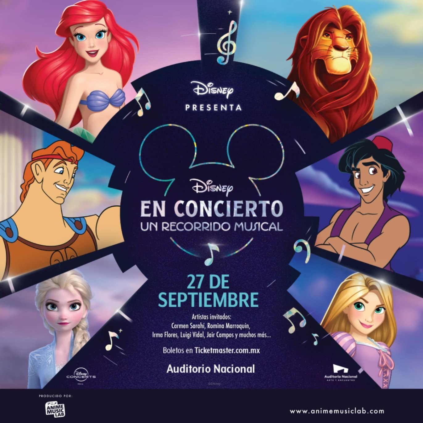 Llega la magia al Auditorio Nacional con DISNEY: UN RECORRIDO MUSICAL
