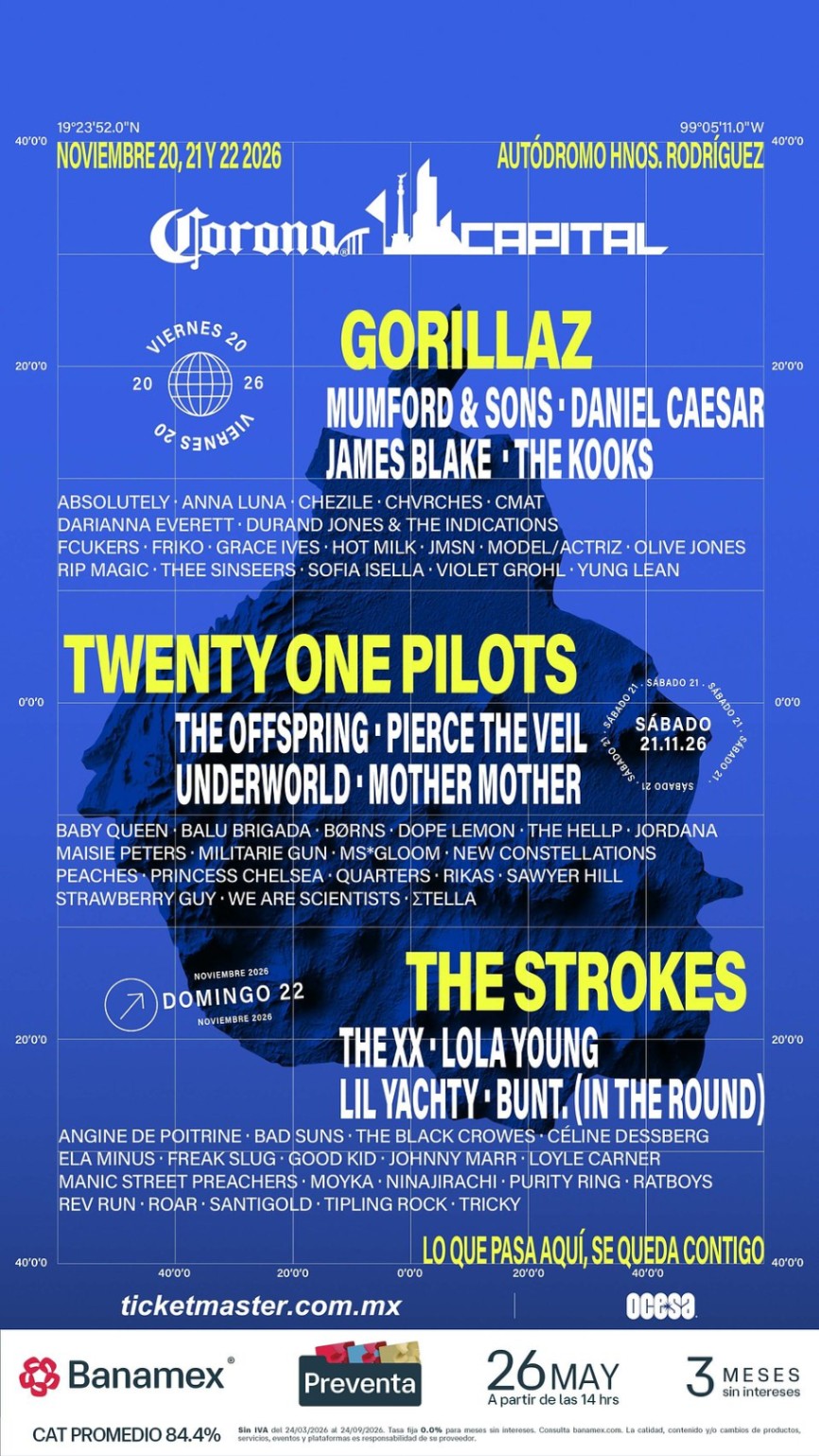 Corona Capital enciende su edición para este 2026 y revela el cartel con más de 65 bandas