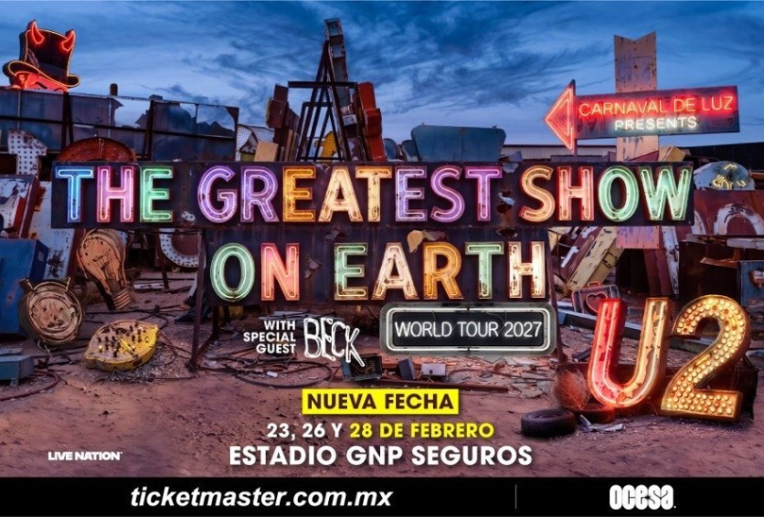 Debido a la gran demanda, la banda irlandesa U2 suma una nueva fecha de su The Greatest Show On Earth World Tour 2027 en México