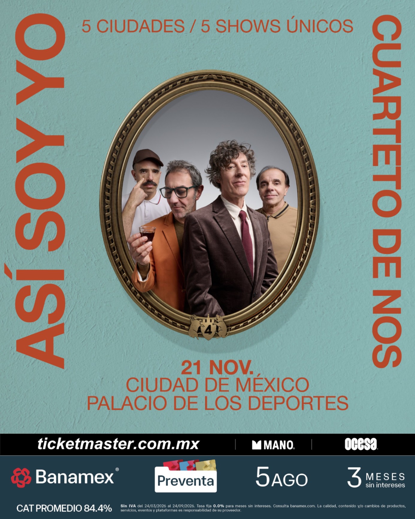 Flyer para CUARTETO DE NOS
